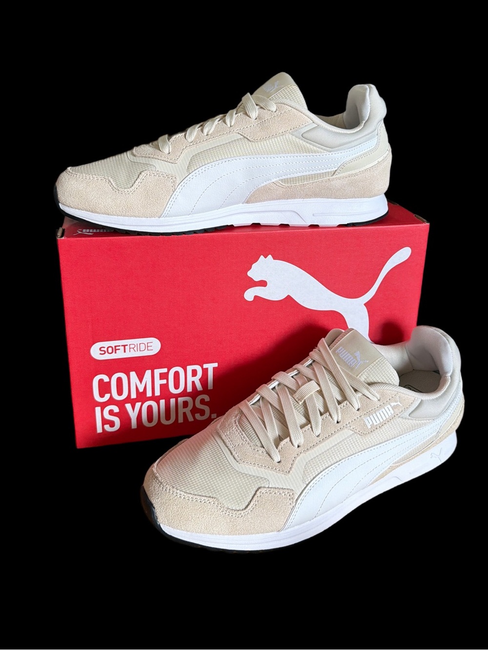 Puma ST Miler Beige/White Mens size 11 *NEW*